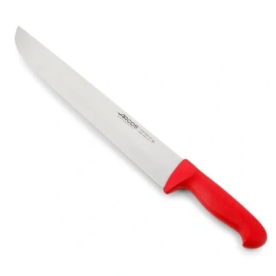 Immagine di Arcos Serie 2900 Coltello Scannare Macellaio Bistecca Lama Acciaio Inossidabile Nitrum 350 mm Manico Polipropilene Colore Rosso