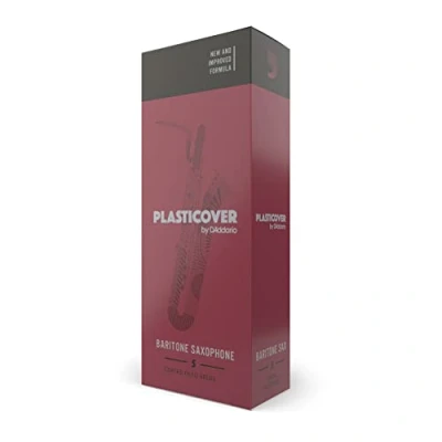 Immagine di Confezione da 5 ance Rico Plasticover per sassofono baritono, durezza 3,0