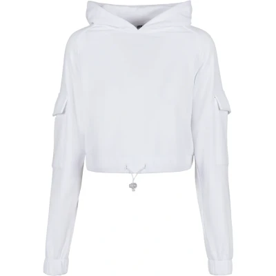 Immagine di Urban Classics Short Worker Felpa con cappuccio, Donna, Taglia: XS, White
