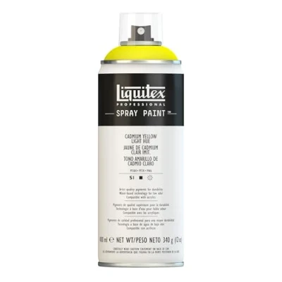 Immagine di Liquitex 4450159 Vernice Spray Professionale A Base D&#039;acqua, Giallo Di Cadmio Chiaro Imitazione, 400ml, 1 Pezzo