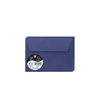 Immagine di Clairefontaine 5646C Pacco da 20 Buste autoadesive Formato C6 11,4x16,2cm 120g Colore blu notte Inviti Eventi e Corrispondenza Gamma Pollen Carta Premium Liscia
