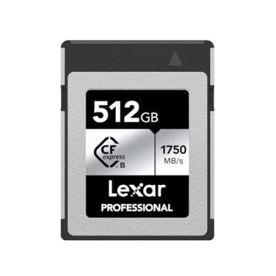 Immagine di Lexar Professional Serie SILVER scheda CFexpress tipo B 512GB, fino a 1750MB/s in lettura, di memoria CF adotta PCIe Gen3x2, compatibile con DSLR, retro fotocamera XQD (LCXEXSL512G RNENG)
