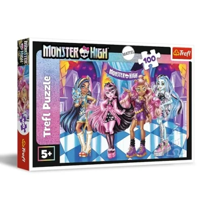 Immagine di Trefl Monster High, Amici Mostruosi 100 Pezzi Puzzle Colorati con i Personaggi delle Favole, Divertimento Creativo, per Bambini dai 5 anni, Multicolore, 16505