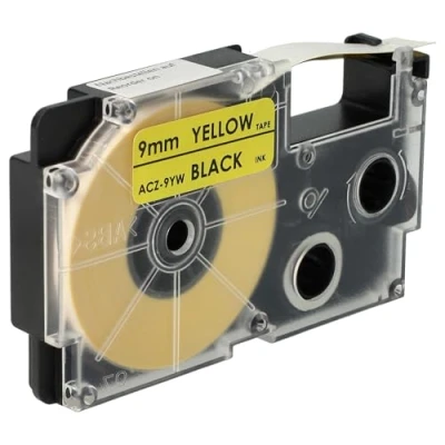 Immagine di cassetta cartucce nastro vhbw 9mm compatibile con Casio CW L300, KL 100E, 120, 1500, 200E, 300, 60, 7000, 70E sostituisce XR 9YW, 9YW1.