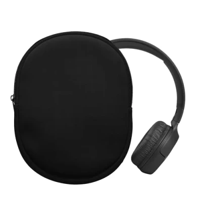 Immagine di kwmobile Custodia Cuffie con Cerniera Compatibile JBL Tune 600 / 500BT 510BT 450 Case Over Ear 21,5 x 16 cm nero