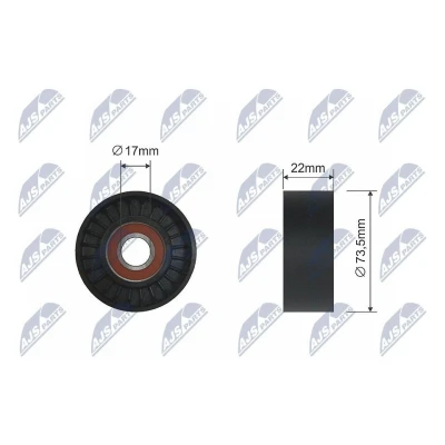 Immagine di NTY RNK AU 053 Galoppino/Guidacinghia, Cinghia trapezoidale 73,5mm