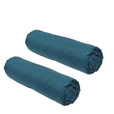 Immagine di TODAY Essential Set di 2 lenzuola, 140 x 190 cm, persone, 100% cotone pavone