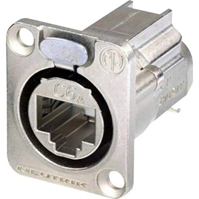 Immagine di Neutrik NE8FDX Y6 Connettore per dati RJ45 etherCON Serie D Presa dritta Poli: 8P8C Nickel 1 pz.
