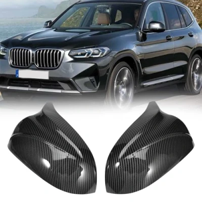 Immagine di GNXfixt COPPIA COPRISPECCHIETTI POSTERIORI PER X3 G01 X4 G02 X5 G05 X6 G06 X7 G07 2018 2019 2020 CALOTTE SPECCHIO SINISTRO DX Fibra di carbonio