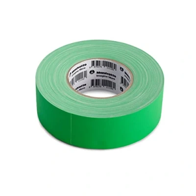 Immagine di Manfrotto Nastro Gaffer 50 mm x m Chroma Key Verde, di Prima Qualità per Green Screen, Tenuta Extra Forte, Utilizzo con Tecnica Keying, Resistente Set Fotografico, LL LB7966
