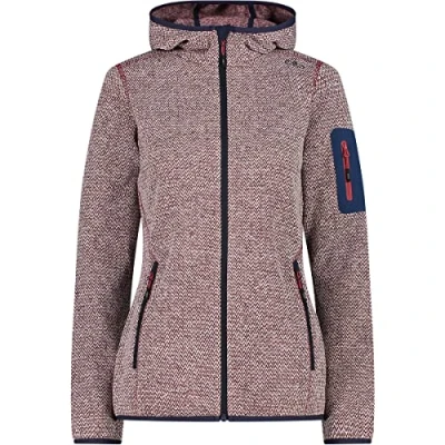 Immagine di CMP Giacca in Knit Tech da donna con cappuccio fisso , Red Wine Bianco, 42