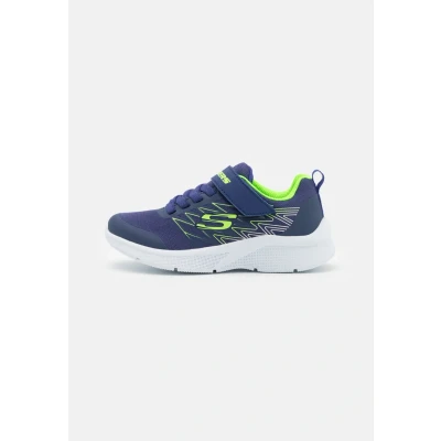 Immagine di Skechers Microspec Sneakers basse per bambini, Taglia: 34, Navy/lime/silver Tessuto / sintetico