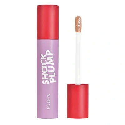 Immagine di Pupa Gloss Labbra Shock Plump Volumizzante Istantaneo più Carnose e Rimpolpate a Lungo, Attivi Termo Crio (Peperoncino Mentolo) Texture Super Glossy (Colore 003 Scandal Nude)