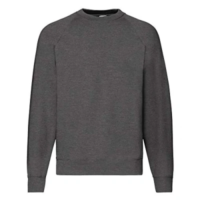 Immagine di Fruit of the Loom Felpa con maniche raglan, colore: blu, Grigio scuro., XXL