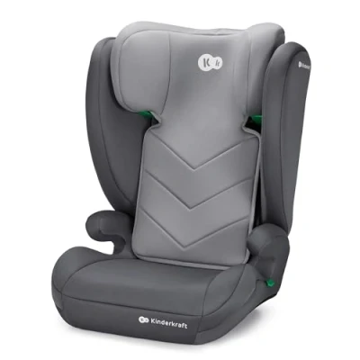 Immagine di Kinderkraft i SPARK Seggiolino auto, Size, Gruppo 2/3 100 150 cm, da 3,5 a 12 anni, 15 36 kg, leggero (4,5 kg), cintura di sicurezza 3 punti, Protezioni laterali, Grigio