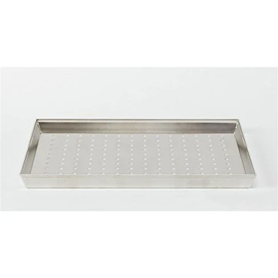 Immagine di Pentole Agnelli COAL49/3F35 Teglia Rettangolare Forata, Diametro Foro 6 mm, Lega Alluminio 3003, 35x38 cm, Argento