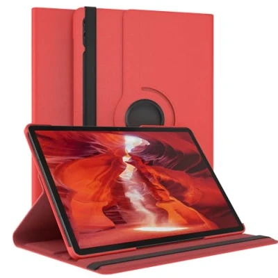 Immagine di EAZY Case Custodia per tablet Samsung Galaxy Tab S9 Plus Cover protettiva 12,4 pollici Smart Rotation stare in piedi Flip 360 girevole con funzione di supporto, similpelle Rosso