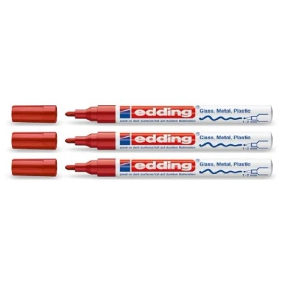 Immagine di Edding 4 751 9 002 E Marcatore a vernice Rosso 1 mm, 2 mm N/A