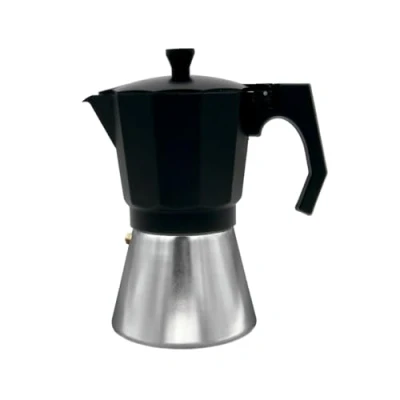 Immagine di Bastilipo Cafetera de aluminio/negro, 6 tazas, color aluminio, apta para induccion Modelo: MOKKA INDUCTION 6N