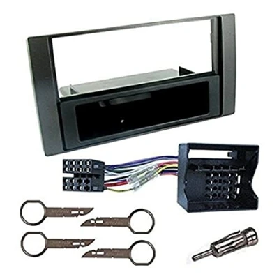 Immagine di Sound way Kit Montaggio Autoradio, Mascherina 1 DIN, Adattatore Connettore ISO, Antenna, Chiavi di Smontaggio compatibile con FORD GALAXY, FIESTA, FOCUS, C MAX, S TRANSIT