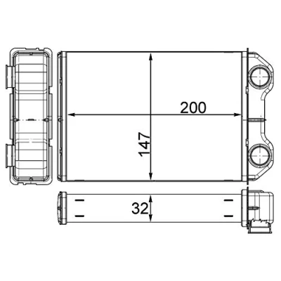Immagine di MAHLE ORIGINAL AH 251 000S Radiatore Riscaldamento MINI: Hatchback