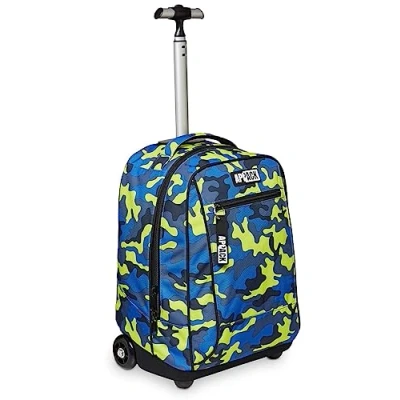 Immagine di Appack Big Trolley Scuola, Blu, 2 in 1, Doppio Uso, Zaino con Carrello Fisso e Crossover System, Viaggio, Bambino Ragazzo