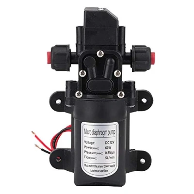 Immagine di pompa ad acqua alta pressione, DC 12V 5L/Min 116Psi autoadescante per lacqua, dell&#039;acqua a membrana camper, barche, roulotte e il giardino