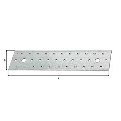 Immagine di Alberts 331962 Piastra Forata, zincata Sendzimir, 240 x 60 mm