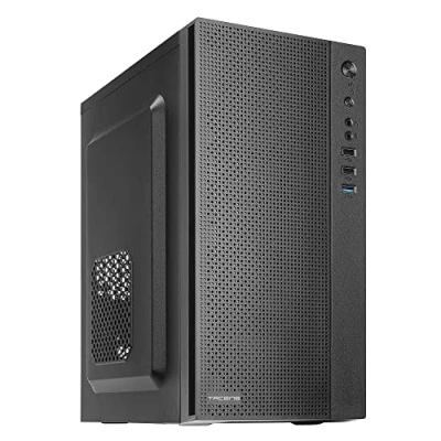 Immagine di Tacens Anima AC5500, Case PC Compatto Micro ATX, Raffreddamento a Rete Frontale, Alimentatore 500W, USB 3.0, Nero