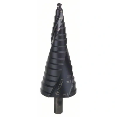 Immagine di Bosch Accessories 2608588071 HSS Punta a gradini 6 38.5 mm, 40.5 M10 M40 TiAIN Lunghezza totale 125.5 mm Alberino 3 facce 1 pz.