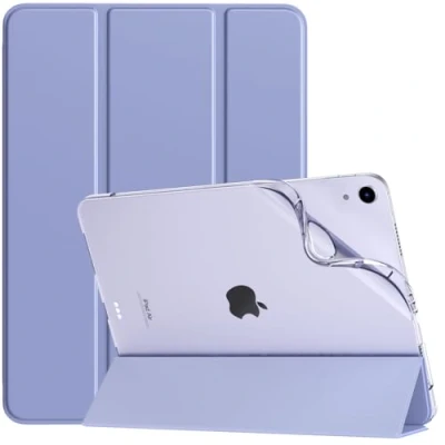 Immagine di TiMOVO Cover Compatibile con iPad Air 11 Pollici M2 2024, 6/5/4 Generazione 2024/2022/2020 10,9&quot;, Custodia Morbido Posteriore in TPU Smerigliata, Auto Sveglia/Sonno, Lavanda Viola