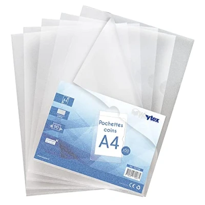 Immagine di Waytex 931308 Confezione da 50 buste trasparenti A4, grana 90 micron, colore: Trasparente