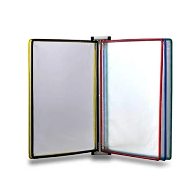 Immagine di ESGT Espositore a Libro per Poster in Formato A4 Montato Parete con 5 Pannelli E 10 Tasche Display
