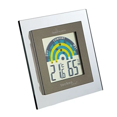 Immagine di Technoline MA 10230 sensore supplementare/ Spazio Clima Station per Il Sistema di Allarme Mobile con Cornice Trasparente, 10 cm x 2cm cm, Grigio