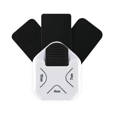 Immagine di Paperfuel Fustella angolare 3 in 1, misure, per creare etichette, etichette con bordo superiore quadrato, punzonatrice fai da te carta, biglietti e confezioni regalo, colore: nero/bianco