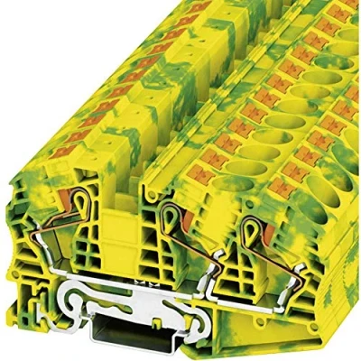 Immagine di Phoenix Contact PT 16 TWIN N PE 3208786 Morsetto triplo di protezione Numero Poli (num): 3 0.5 mm² Verde, Giallo 1 pz.