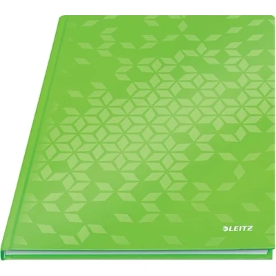 Immagine di Leitz WOW Quaderno a Quadretti per Appunti con Copertina Rigida, Formato A4, 160 Pagine, Carta 90 gr/mq Certificata FSC, Verde, 46261054