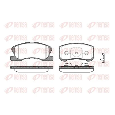 Immagine di REMSA 0720.02 Kit pastiglie freno Assale anteriore con contatto segnalazione usura foglio adesivo accessori, molla DAIHATSU: Sirion II