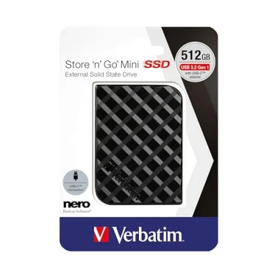 Immagine di Verbatim Store n Go Mini 512 GB Memoria SSD esterna 2,5 USB 3.2 Gen 1 (USB 3.0) Nero 53236