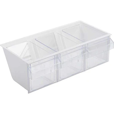 Immagine di Westmark Contenitore a cassetti, 3 Capacità: 1 l l&#039;uno, Plastica, Milano, Trasparente/Bianco, 76072240