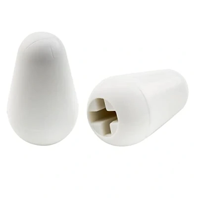Immagine di Musiclily Pro Inch Size Thread Plastica Tip Selettore a 5 Vie Toggle Switch per Chitarra Elettrica, Bianco (2 Pezzi)