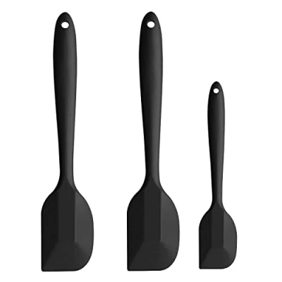 Immagine di Spatola in Silicone,3 Pcs Silicone da Cucina Antiaderente Senza Cuciture Resistente al Calore Utensili per Cucinare Cuocere e Mescolare