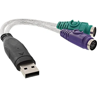 Immagine di InLine 19747 Convertitore USB per Collegare Tastiera e Mouse, Nero
