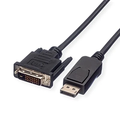 Immagine di Value Displayport Cavo Spina DisplayPort, DVI D 24+1pol. 3.00 m Nero 11.99.5616 Schermato