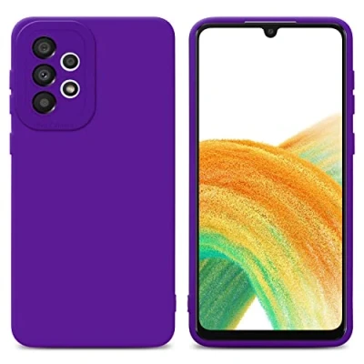 Immagine di Cadorabo Custodia compatibile con Samsung Galaxy A33 5G in FLUID VIOLA SCURO Coperchio protettivo silicone TPU flessibile