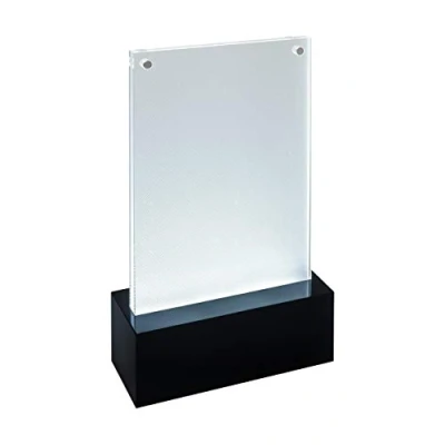 Immagine di SIGEL TA423 Porta avvisi da tavolo a LED luminous, illuminabile, acrilico, per A6