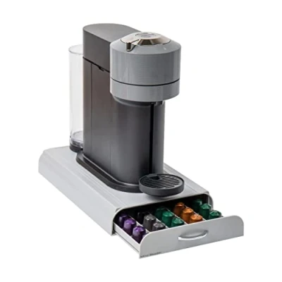 Immagine di Mind Reader &quot;Anchor per 50 capsule Nespresso, cassettiera in cialde color argento