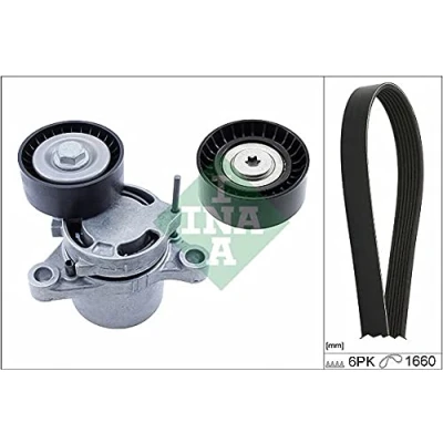 Immagine di INA 529 0307 10 Kit cinghie Poly V Controllare corsa libera generatore ed ev. sostituire BMW: 1 Hatchback, X3, 3 Touring