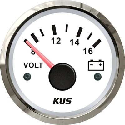 Immagine di KUS Impermeabile Voltmetro Calibro di tensione 12V/8 16V 52mm (con retroilluminazione …