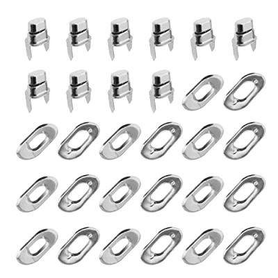 Immagine di ECSiNG 10x Kit Di Elementi Fissaggio Con Bottone In Tessuto Per Copertura Barche Tenda Telo Incatramato Mobili Roulotte Bagagli Bottoni A Pressione Occhielli Rondelle